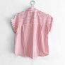 New Pink + White Striped Short Sleeve Shirt Image 3