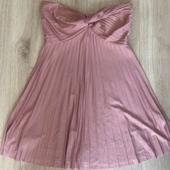 ASOS rose pink pleated dress UK 12