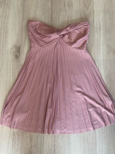 ASOS rose pink pleated dress UK 12