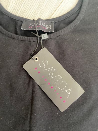 BNWT Savida Black Scoop Neck Mini Dress Size 12