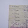 5 Vintage Cheques from Ulster Bank with Consecutive numbers (1895) Image 6