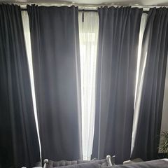 Room darkening curtains