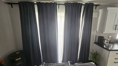 Room darkening curtains