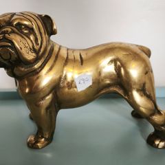 Large brass bulldog