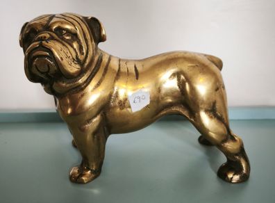 Large brass bulldog