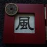 Feng Shui, Red Hinged Double Picture Frame with Chinese Coins Image 2