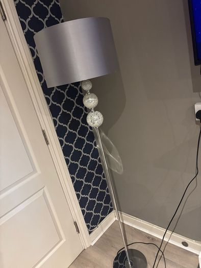 silver lamp