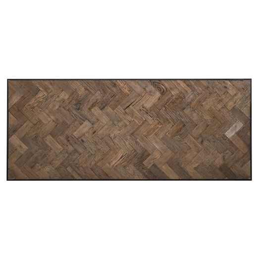 Dining Table with Herringbone Top