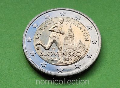 Slovakia 2024 year Uncirculated 2 Euro coin.