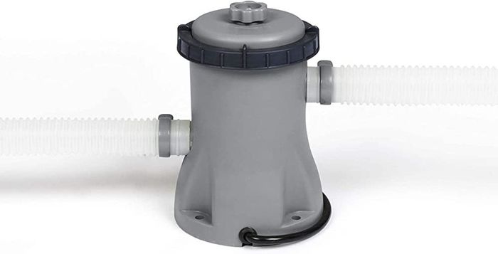 Steel Pro Round Frame Swimming Pool with Filter Pump, Grey, 12 ft (FREE SHIPPING)