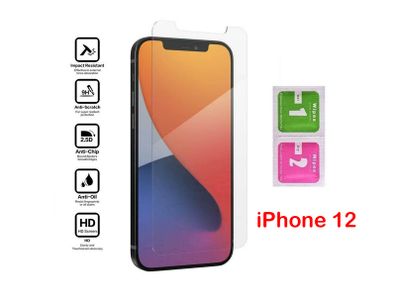 For Apple iPhone 12 Tempered Glass Screen Protector Saver Cover Guard Film New - FHT21IPTG