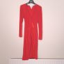 Joseph Ribkoff Red V-Neck Long Sleeve Draped Wrap Bodycon Midi Dress 12UK/40EU Image 5