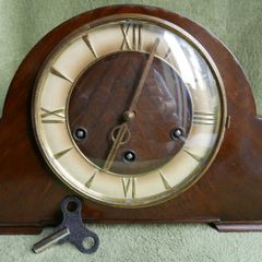 Antique German HAC Mantel Clock with Sounder. Germany, 1920s (WORKS WELL)