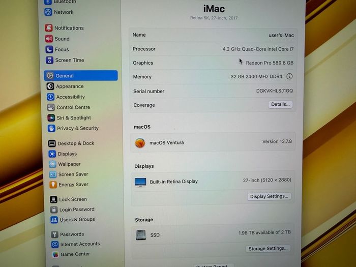 27" iMac 5K | 4.2Ghz i7 | 32GB Ram | 2TB SSD | 8GB Video | Delivery