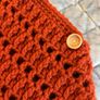 Hand made,rust-colored, crocheted poncho/Shawl Image 3