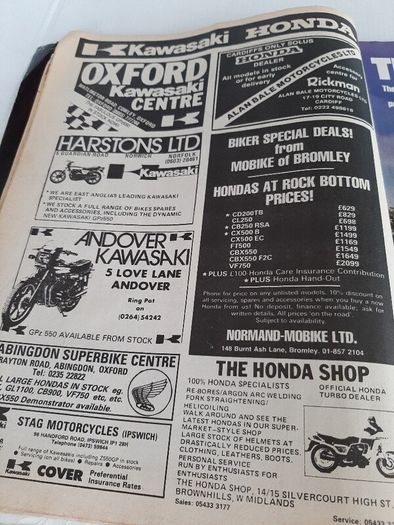 Vintage biker magazine 1982