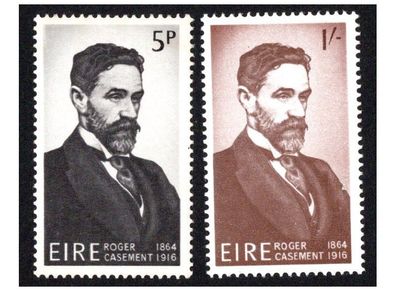 1966 Ireland 50th Anniversary of the Death of Roger Casement Commemorative Stamps Mint Never Hinged (MNH)