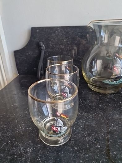 nautical large jug & glasses