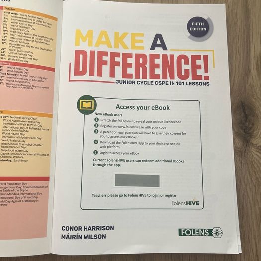 Make A Difference! - Junior Cycle CSPE In 101 Lessons (5th Edition)
