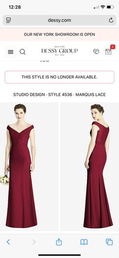 3 x Dessy burgundy bridesmaid dresses