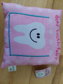 Tooth fairy pillow with pocket -  Pink