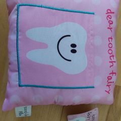Tooth fairy pillow with pocket -  Pink