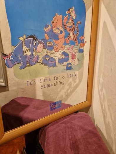 Vintage Winnie the Pooh framed mirror picture