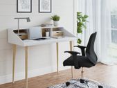 Alphason Yeovil Desk White / Sonoma Oak
