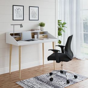 Alphason Yeovil Desk White / Sonoma Oak