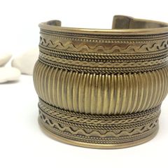 Bohemian brass CUFF bracelet