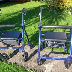 Two Lightweight Aluminium 4 Wheel Rollators.