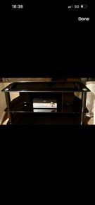 glass tv stand 3 shelf