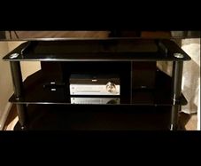glass tv stand 3 shelf