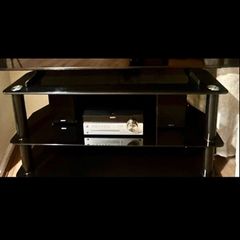 glass tv stand 3 shelf