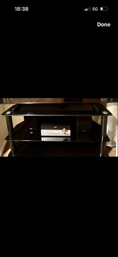 glass tv stand 3 shelf