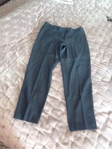 Navy Linen mix cut off trousers M&S size 10 short