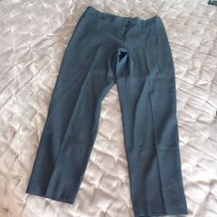 Navy Linen mix cut off trousers M&S size 10 short
