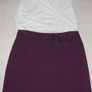 Chick plum purple tailored mini skirt with silver eylet belt details Image 2