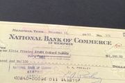 Elvis Memorabilia - Cheque signed by Elvis