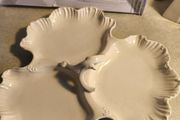 Royal Regal White 3 Section Serving Plate Ornate Canapes Plate Kitchen