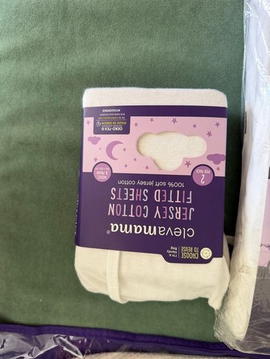 clevamama baby mattress, pillow & sheets