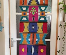 Large Vintage Boho Macrame Woven Textile Nepalese Wall Hanging with Bells