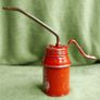 Vintage Red Oil Can, Pump Image 2