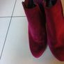 Heavenly Soles Velvet Ankle Boots.  S.6E. New Image 2