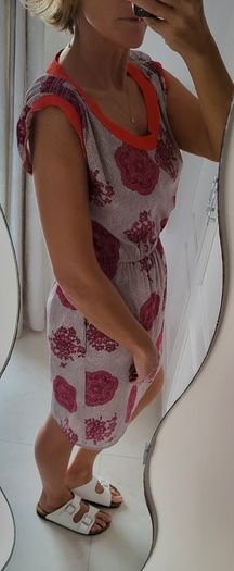 Maison Jules abstract printed dress with pockets Sz M (Fit 10-12 UK)