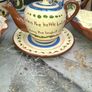 A Lot of Longpark Torquay pottery including a teapot featuring a brown glazed lid and spout.It is a "mottoware" piece from England, dated between 1905 and 1923, Image 10