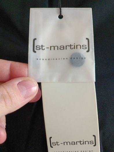 New St Martins Scandinavian A line smart formal work office black trousers S 10 wide leg