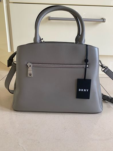 DKNY Taupe Paige Satchel Handbag