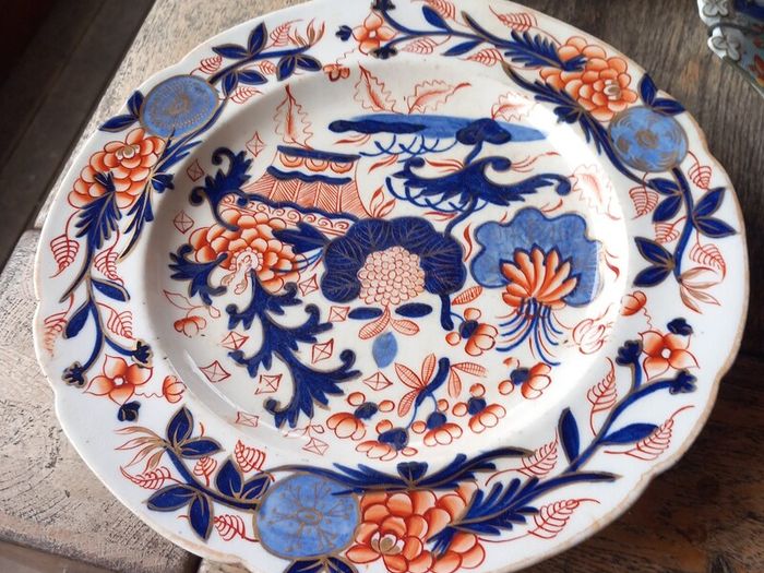 3 Imari plates from 1800s, hand painted, antiques, D18
