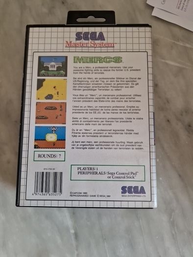 Mercs Sega Master System Arcade Retro Games Original
